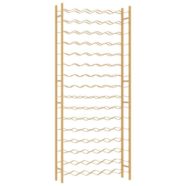 vidaXL Laikiklis vynui 96 buteliams, auksinės spalvos, metalas