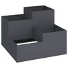 vidaXL Sodo vazonas Antracitas 100 x 100 x 60 cm Plienas