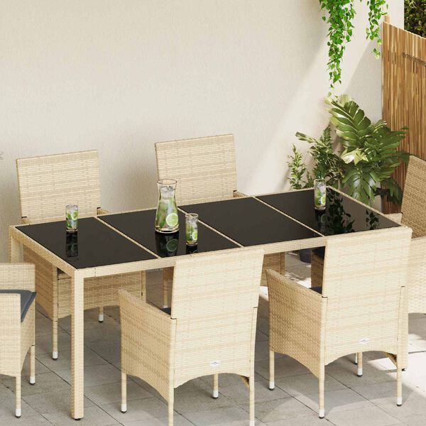 vidaXL Stalo vir&scaron;us 4 pcs Juoda Stiklas