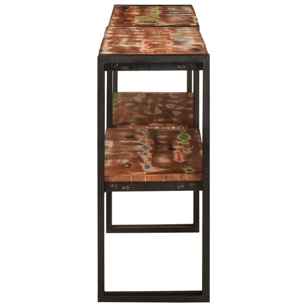 vidaXL Konsolinis stalas Įvairiaspalvis perdirbtos medienos masyvas