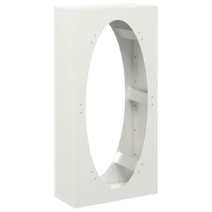 vidaXL Stovas malkoms, balta, 50x23x100 cm, šaltai valcuotas plienas