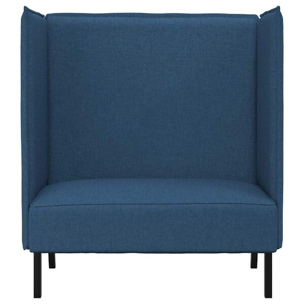 vidaXL Auk&scaron;tos nugaros sofa 101cm Mėlyna audinys