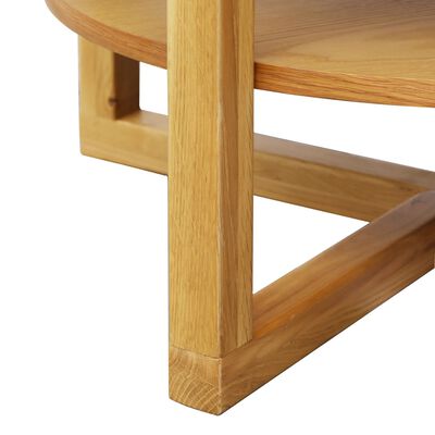 vidaXL Kavos staliukas, 75x40cm, ąžuolo medienos masyvas