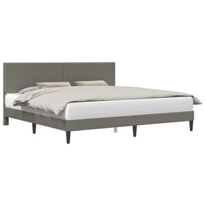 vidaXL Lovos rėmas &Scaron;viesiai pilka 200 x 200 cm Kordūrinis audinys