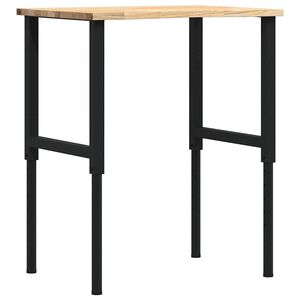 vidaXL Darbastalis, 80x60x(71,5-98)cm, ąžuolo masyvas