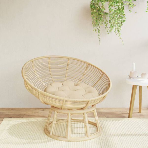 vidaXL Pagalvėlė, smėlio spalvos, 60x11cm, oksfordo audinys, apskrita