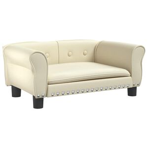 vidaXL Lova &scaron;unims, kreminės spalvos, 70x45x30cm, dirbtinė oda