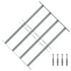 vidaXL Langų groteles 500-650 mm Galvanizuotas plienas Sidabrinė