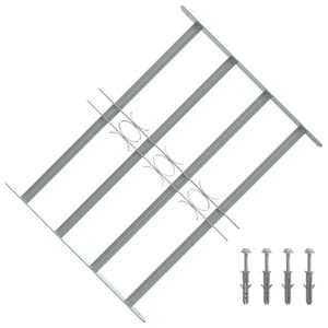vidaXL Langų groteles 500-650 mm Galvanizuotas plienas Sidabrinė