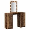 vidaXL Makiažo stalas Ruda 102 x 33 x 135 cm Apdirbta mediena