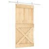 vidaXL Slankios durys Natūrali ir Balta 100 x 210 cm