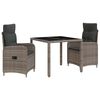 vidaXL Lauko valgomojo komplektas 3 pcs