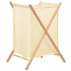 vidaXL Skalbinių krep&scaron;ys, smėlio, 42x41x64cm, kedro mediena ir audinys
