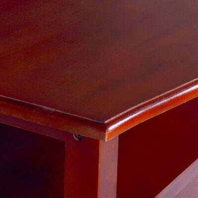 vidaXL Kavos staliukas, rudas, 90x50x40cm, raudonmedžio masyvas