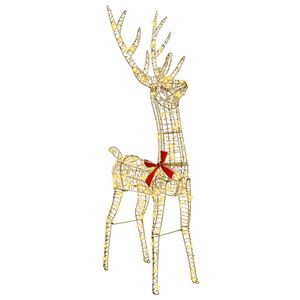vidaXL 3D Elnias 140 LED &Scaron;ilta balta 128 cm PET