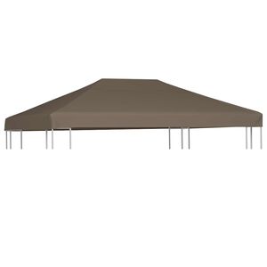 vidaXL Vir&scaron;utinis pavėsinės uždangalas, taupe spalvos, 3x4m, 310 g/m&sup2;