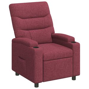 vidaXL Atlo&scaron;iamasis fotelis Vyno raudona 75 x 95 x 103 cm Audinys
