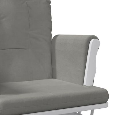 vidaXL Supama kėdė su pakoja, šviesiai pilkos spalvos, audinys