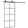 vidaXL Stumdomos durys su įrangos rinkiniu, 90x205cm, ESG ir aliuminis