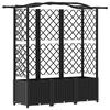 vidaXL Pakeltas lovas su trelėmis ir stogu Juoda 163 x 40 x 138 cm PP