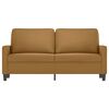 vidaXL Dvivietė sofa, rudos spalvos, 140cm, aksomas