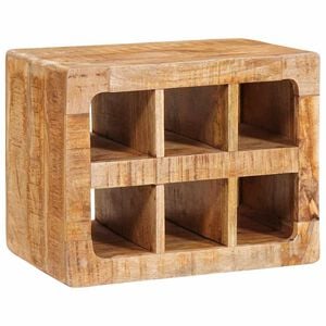 vidaXL Vyno stovas su saugykla Ruda 44 x 30 x 35 cm Kietas mango medis