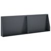 vidaXL Sienelė 2 vnt. 60 x 12 x 40 cm Plienas Antracito