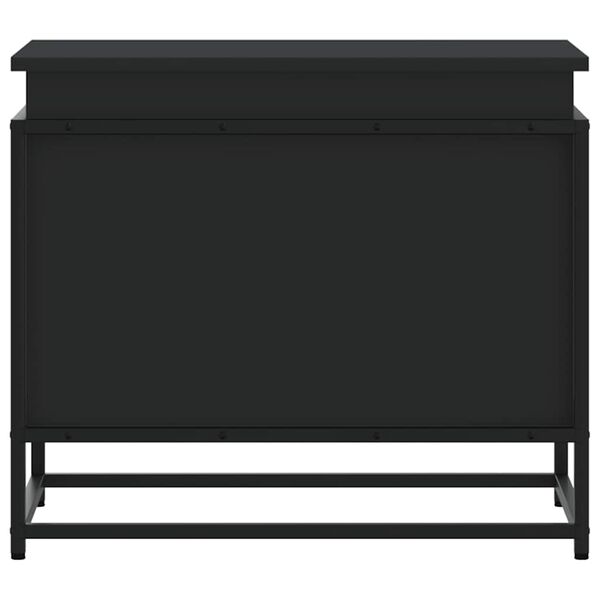 vidaXL Daiktadėžė su dangčiu, juoda, 60x40x51,5cm, apdirbta mediena