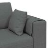 vidaXL Sofa su pagalve 3 pcs Tamsiai pilka audinys