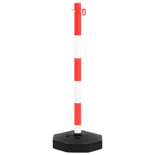 vidaXL Stulpelių ir 10m plastikinės grandinės rinkinys