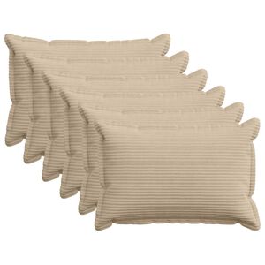 vidaXL Pagalvėlės užvalkalas 6 vnt. HOUTEN Taupe 30 x 50 cm mančester
