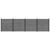 vidaXL Tvoros rinkinys 699 x 186 cm WPC ir aliuminis Pilka