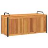 vidaXL Lauko dėžė pagalvėlėms, 110x45x42/53cm, akacija ir plienas
