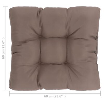 vidaXL Sėdima sodo pagalvėlė, taupe spalvos, 60x60x10cm, audinys