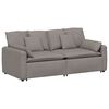 vidaXL Modulinė sofa su pagalvėlėmis, pilkai ruda