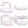 vidaXL Lauko sofos komplektas su pagalve 8 pcs Natūralus ir bežinis