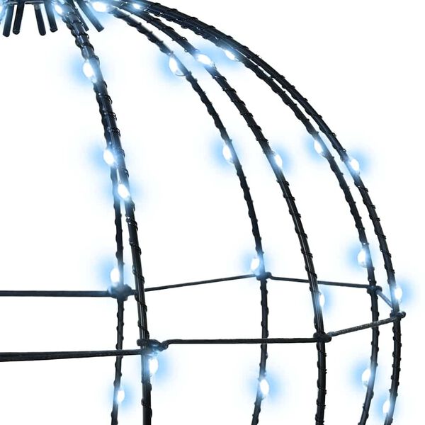 vidaXL Dovana su 384 LED 2 pcs &Scaron;alta balta 60 cm metalas