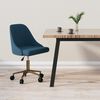 vidaXL Pasukama valgomojo kėdė, mėlynos spalvos, aksomas