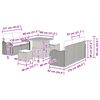 vidaXL Sodo Sofų Rinkinys 8 pcs Juoda ir kreminė 80 x 80 x 71 cm