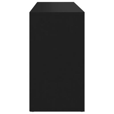 vidaXL Batų suoliukas, juodos spalvos, 103x30x54,5cm, MDP