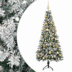 vidaXL Dirbtinė kalėdinė eglutė su rutuliuku 120 cm 150 LED