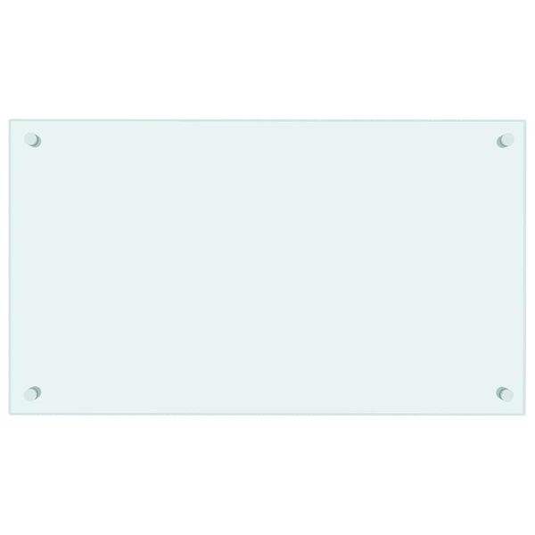 vidaXL Virtuvės sienelė, pieno spalvos, 70x40cm, grūdintas stiklas