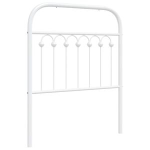 vidaXL Metalinis pakaitinis galvūgalis, baltos spalvos, 75cm
