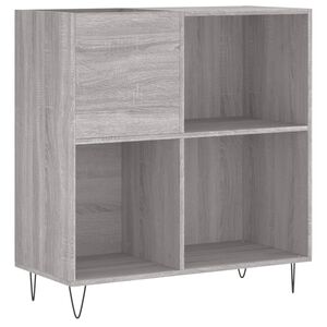 vidaXL Vinilinių plok&scaron;telių spintelė, pilka, 84,5x38x89cm, mediena