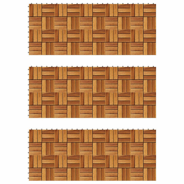 Terasos plytelės, 30vnt., 30x30cm, akacija