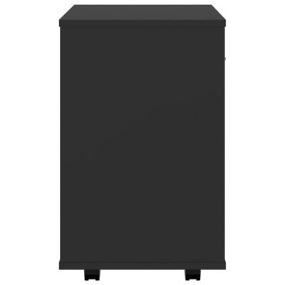 vidaXL Spintelė su ratukais, juodos spalvos, 46x36x59cm, MDP