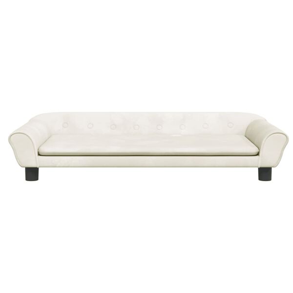 vidaXL Vaiki&scaron;ka sofa, kreminės spalvos, 100x50x26cm, aksomas