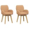 vidaXL Sukamos valgomojo kėdės 2 pcs Boucl&eacute; Smėlio 54 x 58 x 87 cm