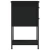 vidaXL Naktinės spintelės, 2vnt., juodos, 32x42x70cm, apdirbta mediena