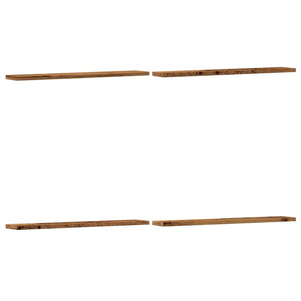 vidaXL Sieninės lentynos, 4vnt., medienos, 60x20x1,5cm, mediena